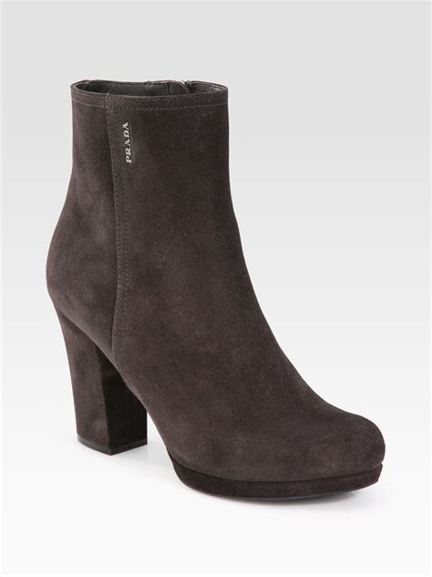 prada rubber toe cap ankle boots|prada suede ankle boots.